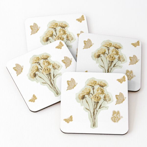 Item preview, Yellow Brown Flowers Butterflies designed and sold by zy444.