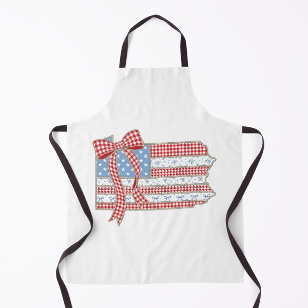 Item preview, Cute Patriotic Pennsylvania Map with Red Gingham Bow designed and sold by Paper Drip.
