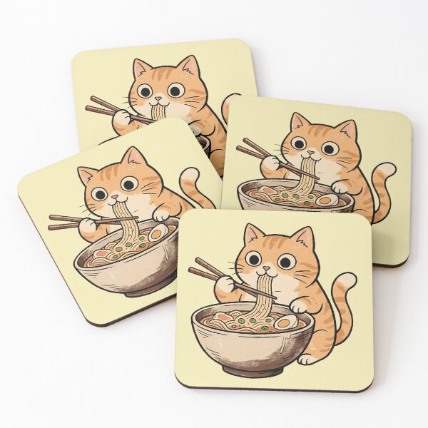 Item preview, Orange Cat Eating Ramen designed and sold by merchxwear.