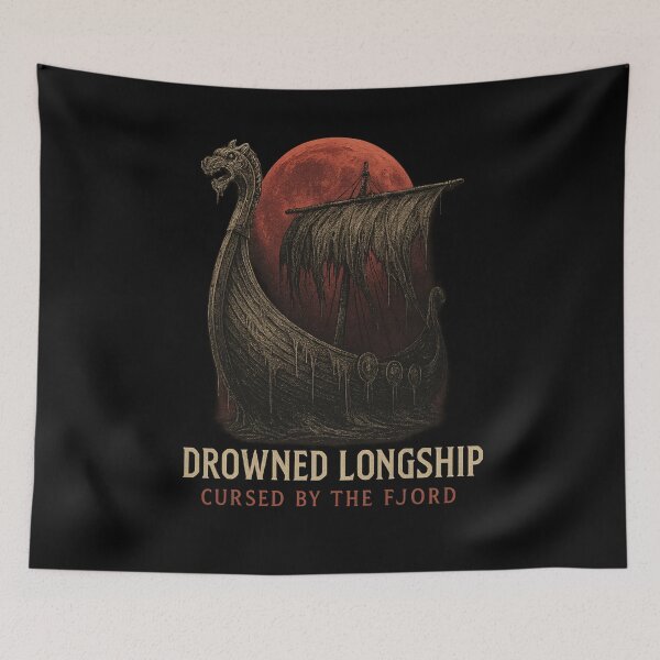 Item preview, Drowned Longship Cursed By The Fjord Viking Ghost Ship designed and sold by Mythborn Saga.