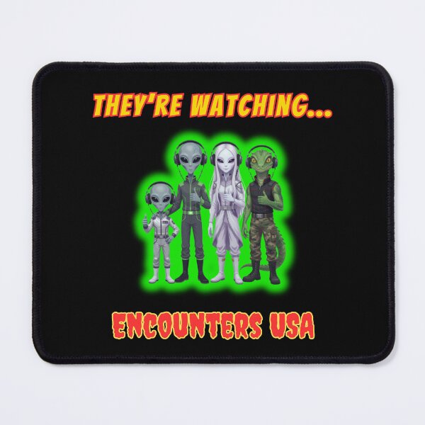 Item preview, They're Watching... Encounters USA - Funny Alien Podcast designed and sold by Heinessight Merch.