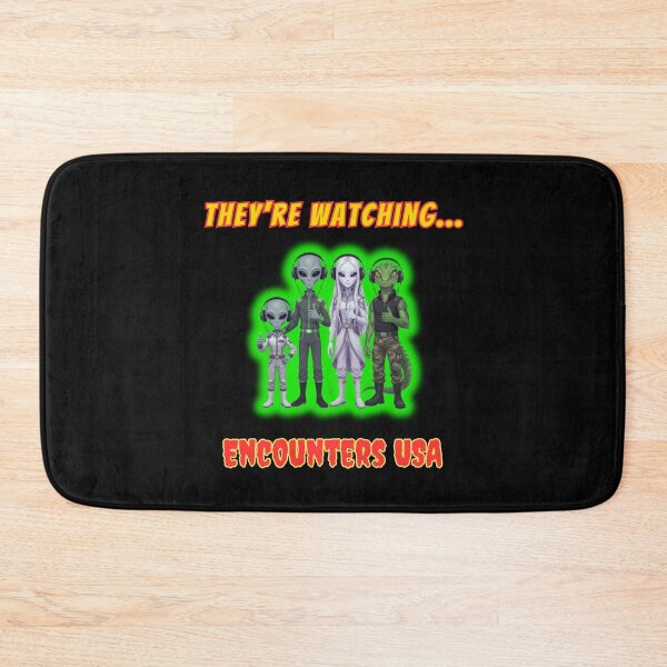 Item preview, They're Watching... Encounters USA - Funny Alien Podcast designed and sold by Heinessight Merch.
