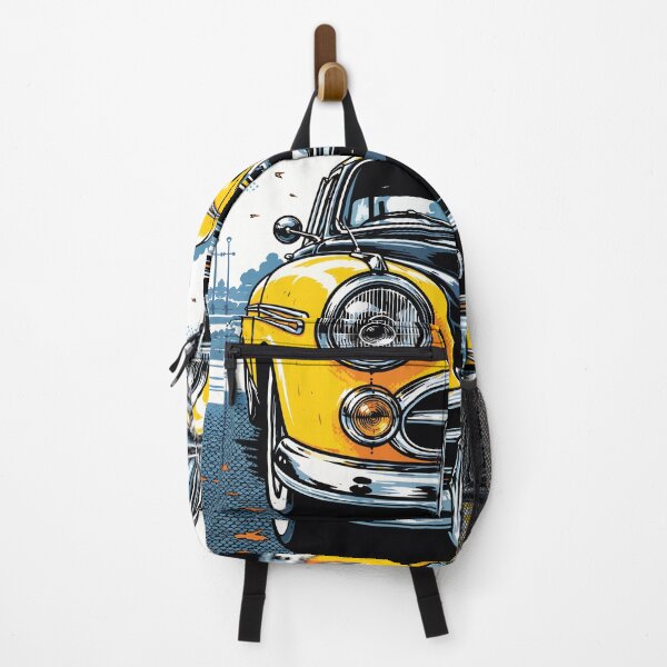 Item preview, Autumn Yellow Classic Car Front View Art designed and sold by RamyGallery.
