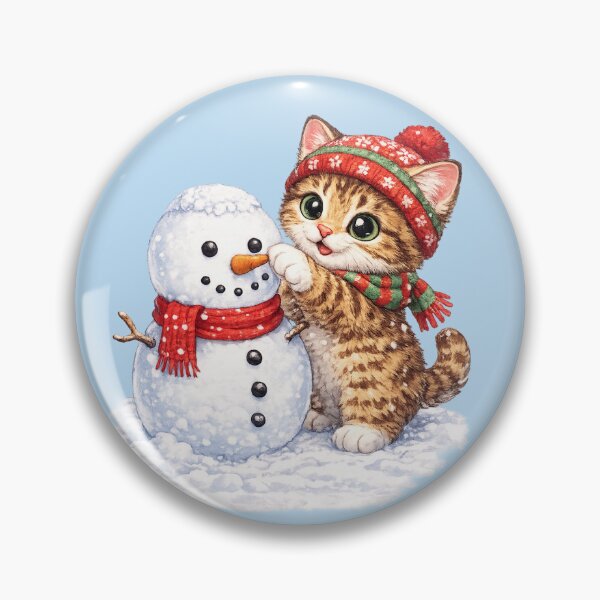 Item preview, cat making a snowman designed and sold by PasoaPaso2025.