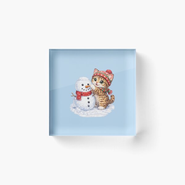Item preview, cat making a snowman designed and sold by PasoaPaso2025.