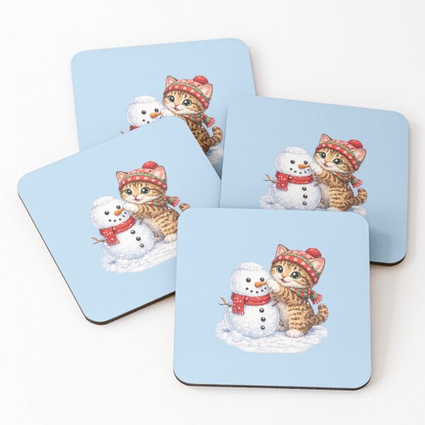 Item preview, cat making a snowman designed and sold by PasoaPaso2025.