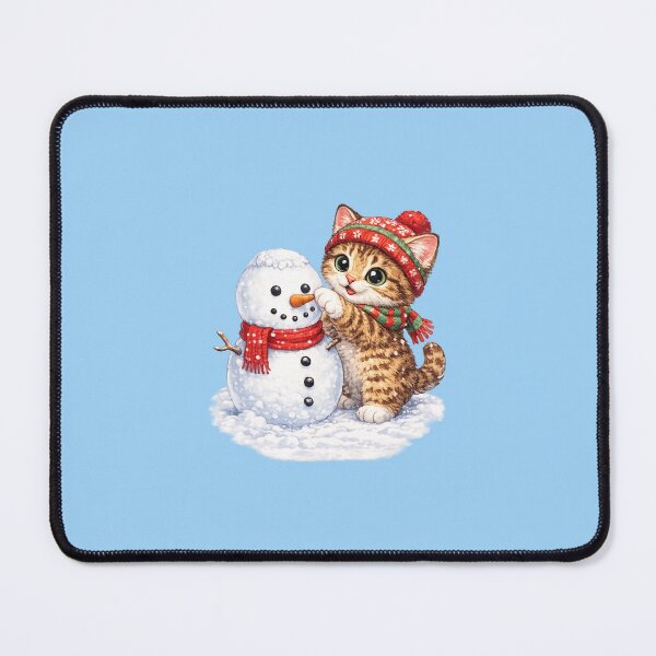Item preview, cat making a snowman designed and sold by PasoaPaso2025.