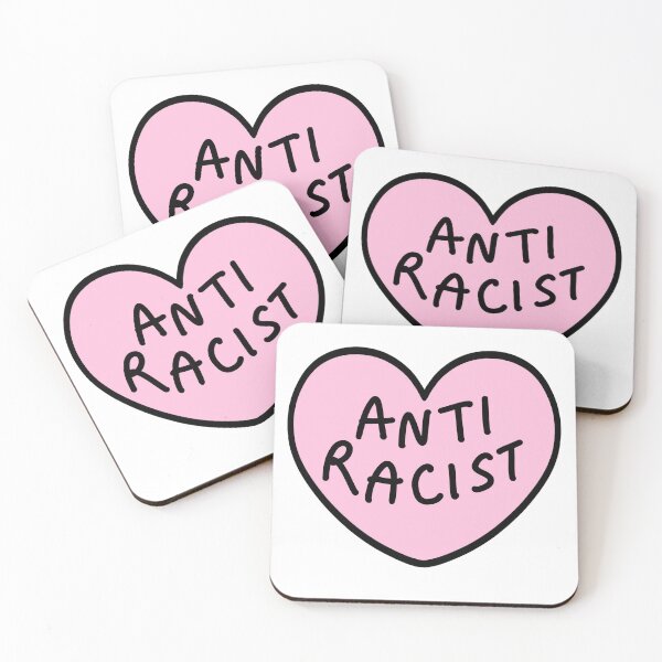 Item preview, Anti racist heart - pink  designed and sold by Soft-and-Tough.