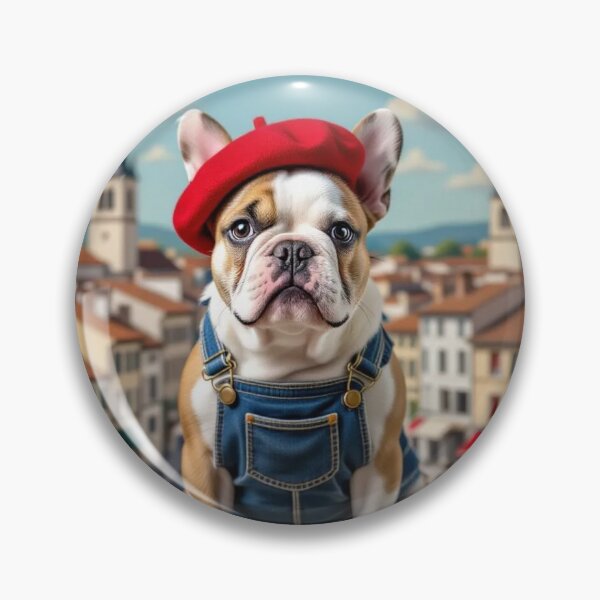 Item preview, Cute Frenchie in Limoges designed and sold by StickersNQuotes.