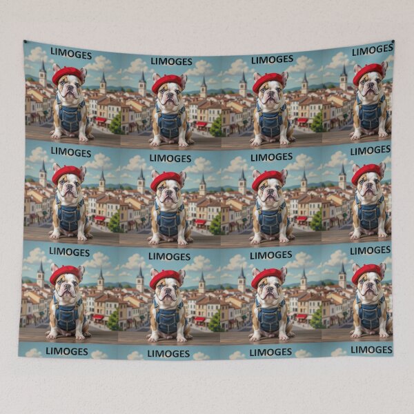 Item preview, Cute Frenchie in Limoges designed and sold by StickersNQuotes.