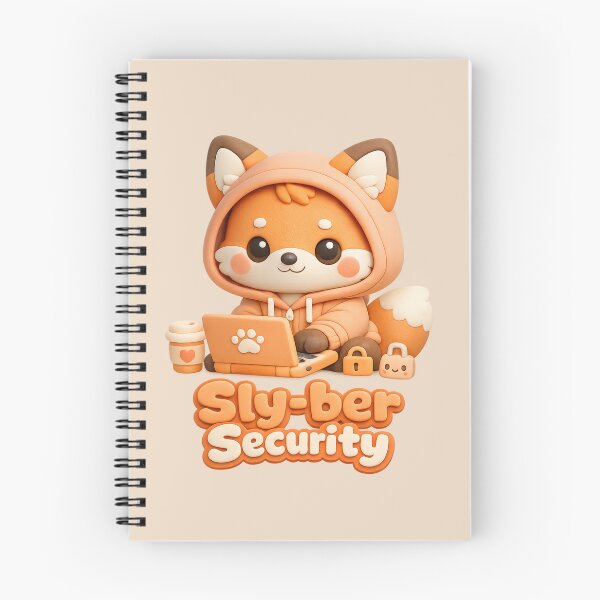 Item preview, Cute Fox Hacker Kawaii | Sly-ber (Cyber) Security Cybersecurity Pun 3D designed and sold by Moons Studio.