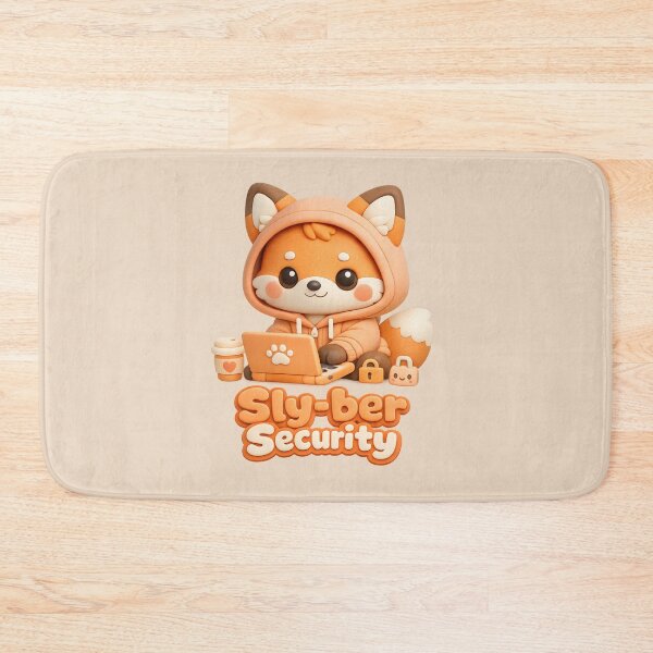 Item preview, Cute Fox Hacker Kawaii | Sly-ber (Cyber) Security Cybersecurity Pun 3D designed and sold by Moons Studio.