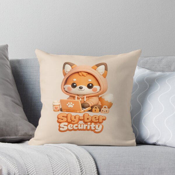 Item preview, Cute Fox Hacker Kawaii | Sly-ber (Cyber) Security Cybersecurity Pun 3D designed and sold by Moons Studio.