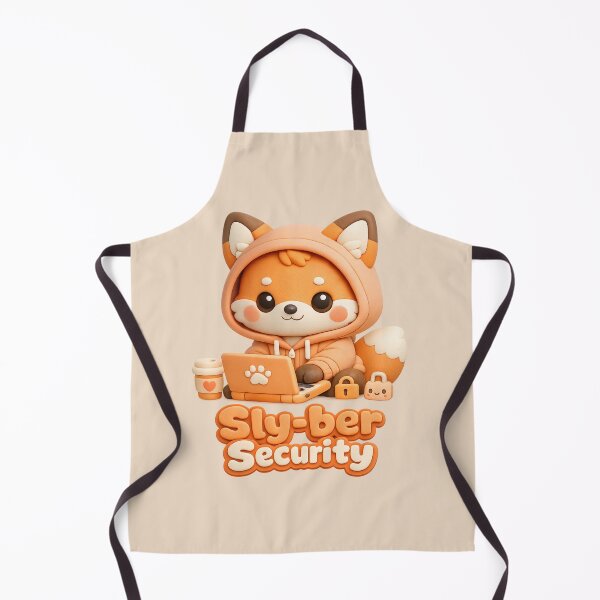 Item preview, Cute Fox Hacker Kawaii | Sly-ber (Cyber) Security Cybersecurity Pun 3D designed and sold by Moons Studio.