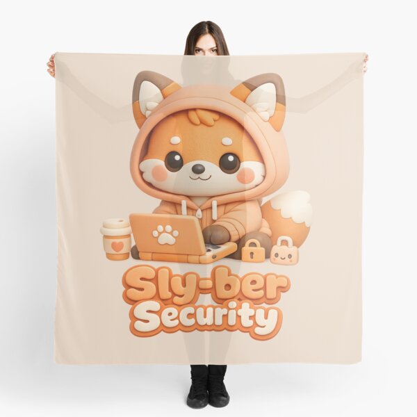 Artikelvorschau, Niedlicher Fuchs-Hacker Kawaii | Sly-ber (Cyber) Security Cybersecurity Pun 3D entworfen und verkauft von Moons Studio.