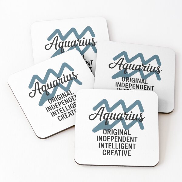 Item preview, Aquarius Zodiac Sign – Original Independent Intelligent Creative Minimalist Astrology Design designed and sold by Cool-cat-art.