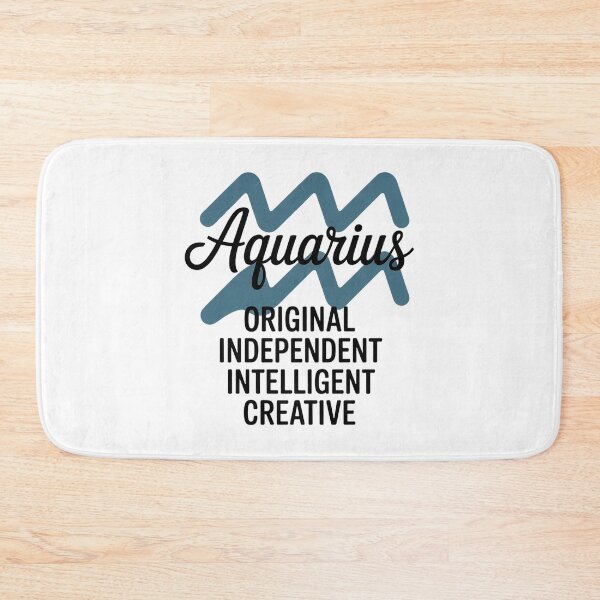 Item preview, Aquarius Zodiac Sign – Original Independent Intelligent Creative Minimalist Astrology Design designed and sold by Cool-cat-art.