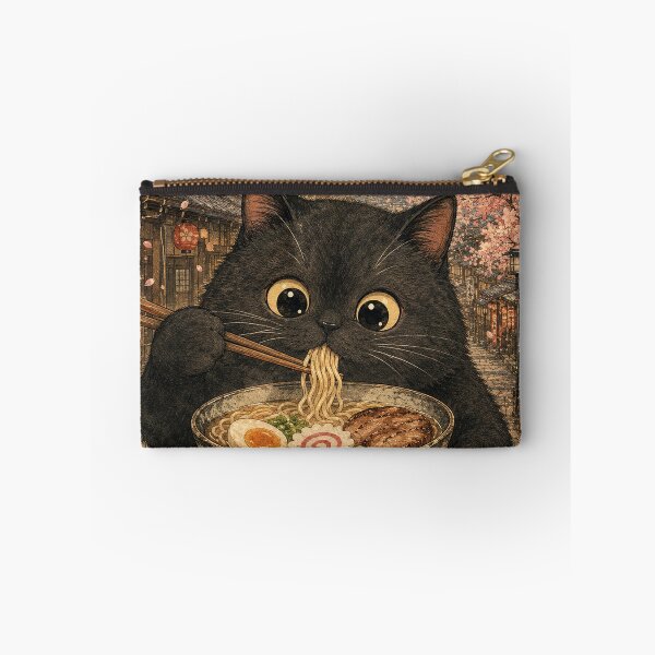 Item preview, Black Cat Ramen Feast - Vintage Japanese Ukiyo-e  designed and sold by merchxwear.