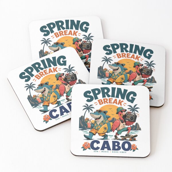 Item preview, Spring Break Cabo Retro Beach Party Vector Design designed and sold by Dimalol.