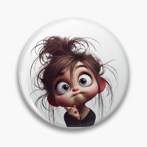 Item preview, Kawaii Messy Hair Girl - Just Woke Up Humor designed and sold by AnyeloDesign.