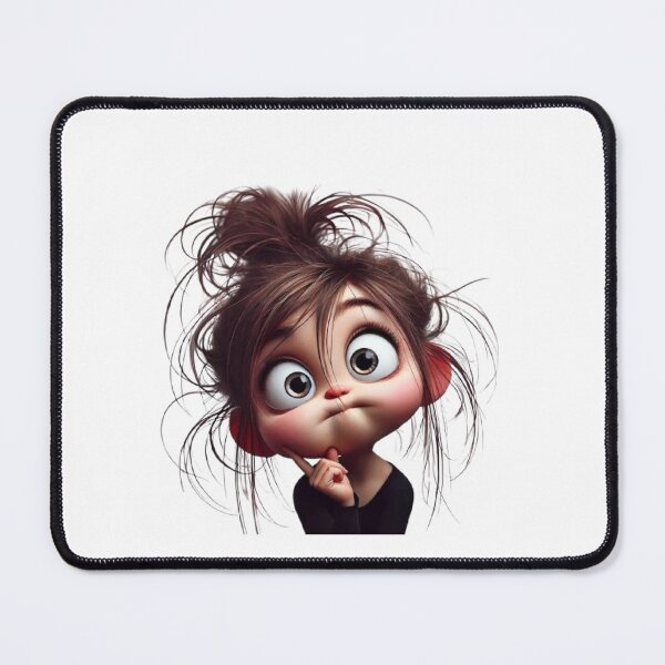 Item preview, Kawaii Messy Hair Girl - Just Woke Up Humor designed and sold by AnyeloDesign.
