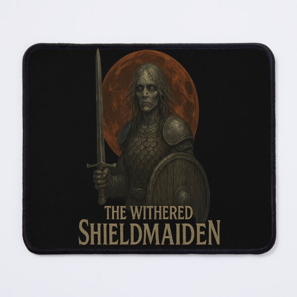 Item preview, The Withered Shieldmaiden Zombie Viking Warrior Blood Moon designed and sold by Mythborn Saga.