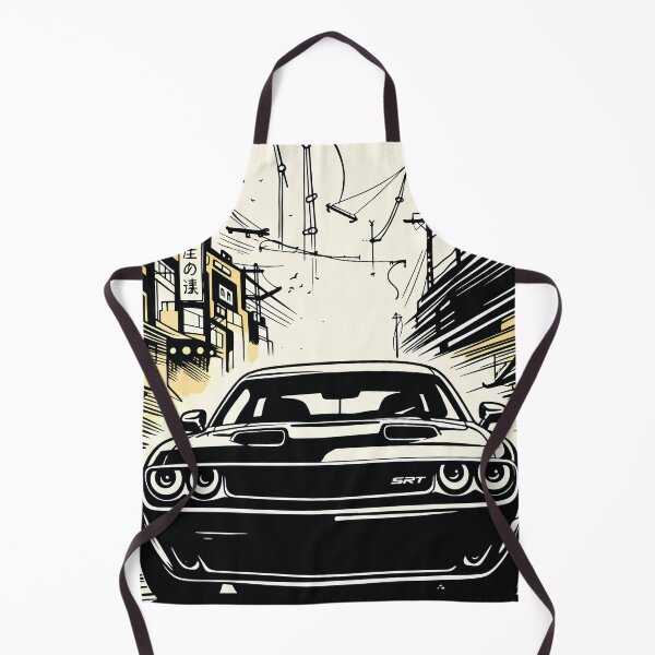 Item preview, Urban Muscle Car Street Scene Illustration designed and sold by RamyGallery.