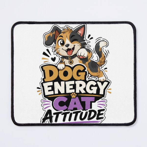 Item preview, Dog Energy Cat Attitude Funny Pet Shirt designed and sold by oddpawstudio.