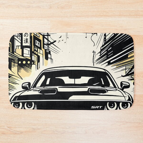 Item preview, Urban Muscle Car Street Scene Illustration designed and sold by RamyGallery.