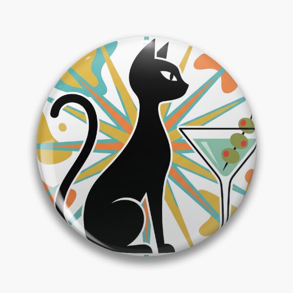 Item preview, Atomic Space Cat - Mid Century Modern 50s Retro designed and sold by Retro Mood Co.
