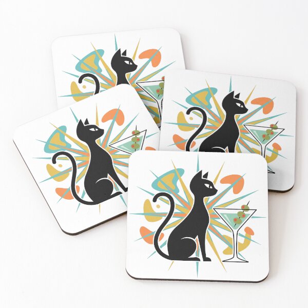 Item preview, Atomic Space Cat - Mid Century Modern 50s Retro designed and sold by Retro Mood Co.
