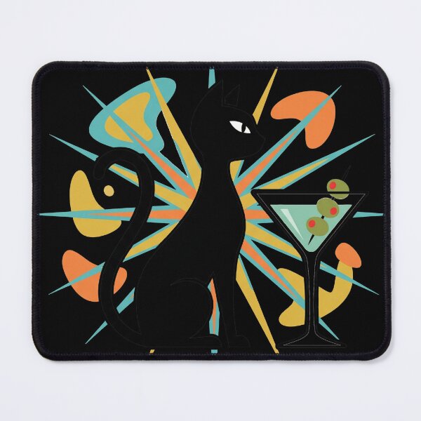 Item preview, Atomic Space Cat - Mid Century Modern 50s Retro designed and sold by Retro Mood Co.