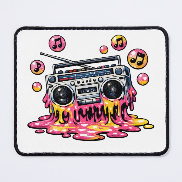 Item preview, Melting Neon Retro Boombox designed and sold by VintageArto.