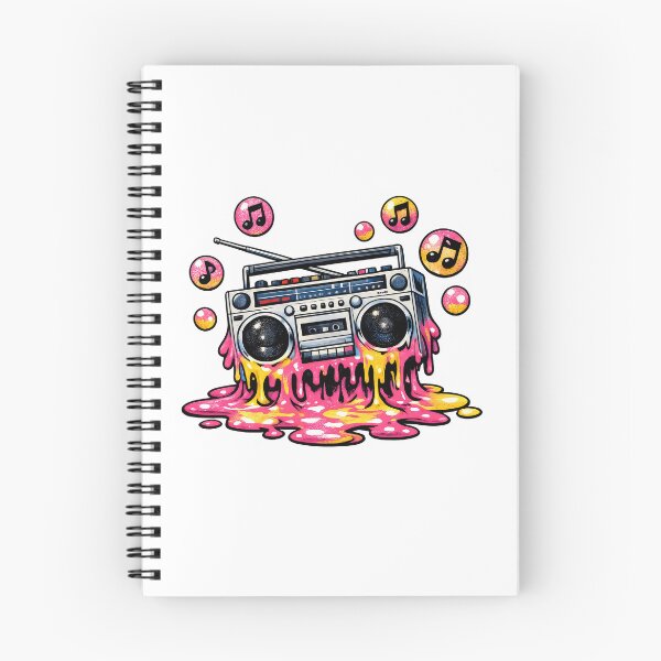 Item preview, Melting Neon Retro Boombox designed and sold by VintageArto.