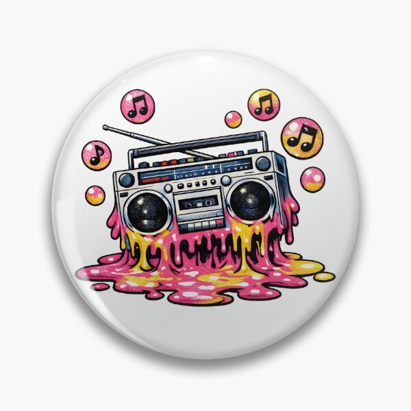 Item preview, Melting Neon Retro Boombox designed and sold by VintageArto.