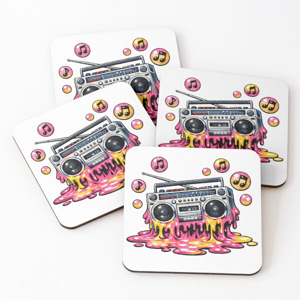 Item preview, Melting Neon Retro Boombox designed and sold by VintageArto.