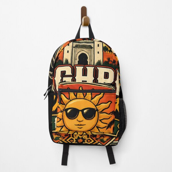 Item preview, Maghreb Summer Club - Vintage Moroccan Sun & Palm Trees designed and sold by artdesingart.