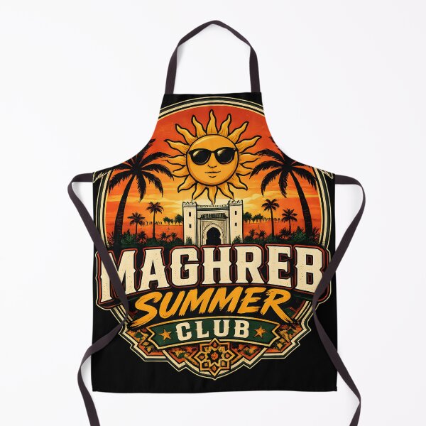 Item preview, Maghreb Summer Club - Vintage Moroccan Sun & Palm Trees designed and sold by artdesingart.