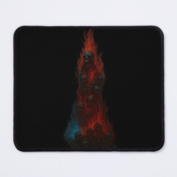 Item preview, Tower of Skulls Burning Bonfire Red Flame Blue Smoke designed and sold by Mythborn Saga.