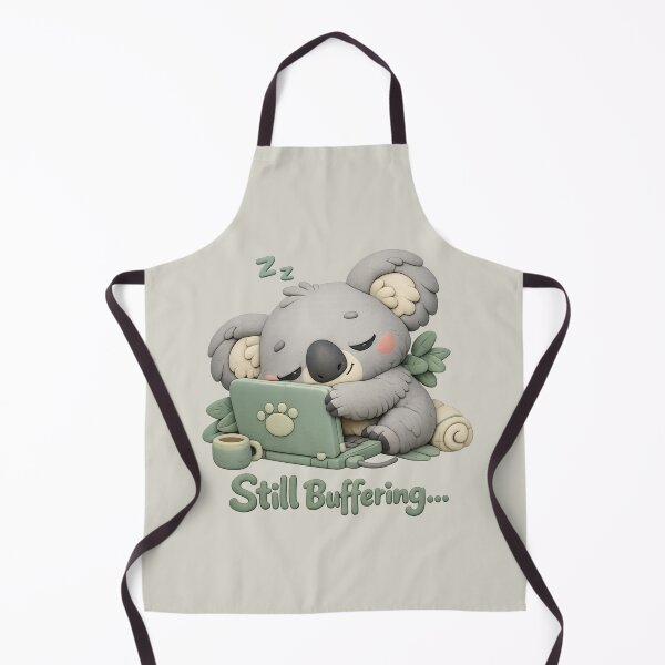 Item preview, Cute Sleepy Koala Laptop | Still Buffering Funny Animal Pun Design designed and sold by Moons Studio.