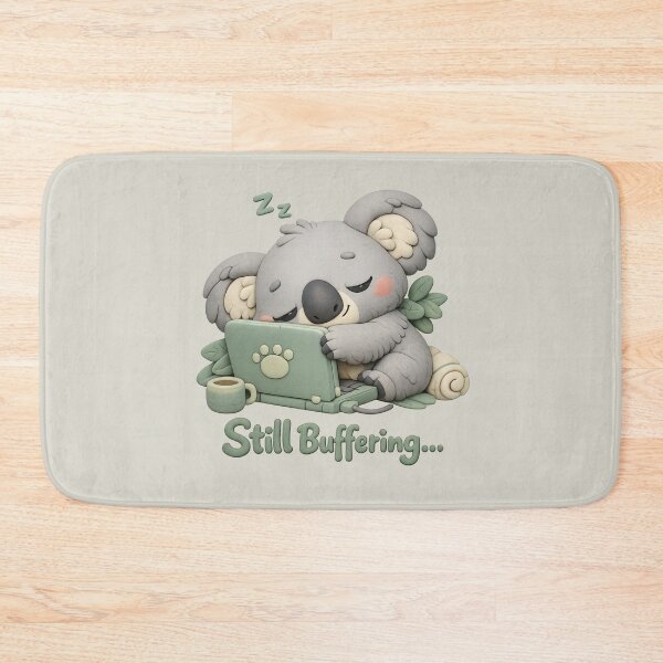 Item preview, Cute Sleepy Koala Laptop | Still Buffering Funny Animal Pun Design designed and sold by Moons Studio.