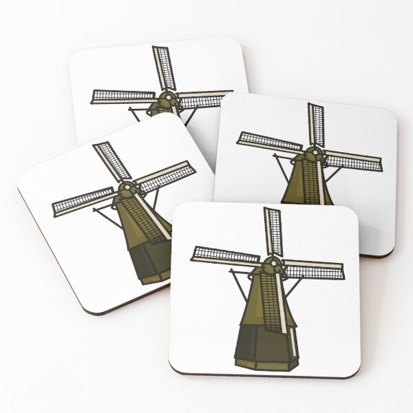 Item preview, Dutch Windmill Sticker | Postcards from Amsterdam Collection designed and sold by BellaDesignCo.