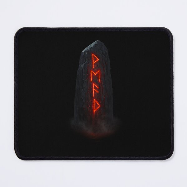 Item preview, Glowing Norse Runestone Fiery Orange Elder Futhark Monolith designed and sold by Mythborn Saga.
