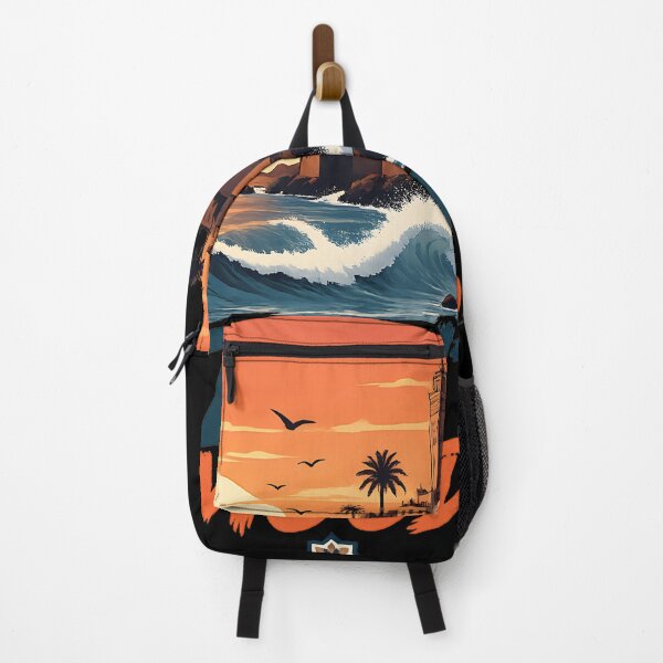 Item preview, Atlantic Mood - Vintage Moroccan Coastal Sunset & Waves designed and sold by artdesingart.