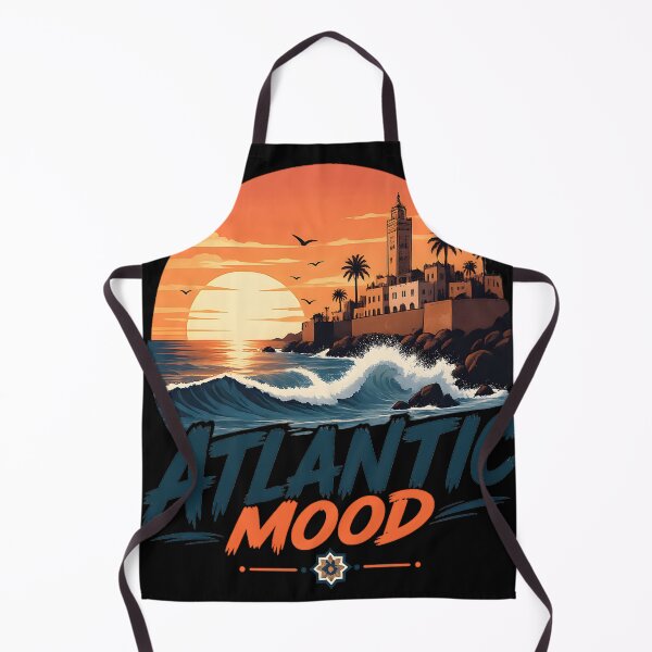 Item preview, Atlantic Mood - Vintage Moroccan Coastal Sunset & Waves designed and sold by artdesingart.