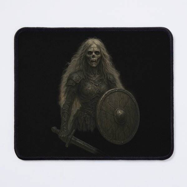 Item preview, Undead Shieldmaiden Viking Zombie Warrior Valkyrie Shield designed and sold by Mythborn Saga.