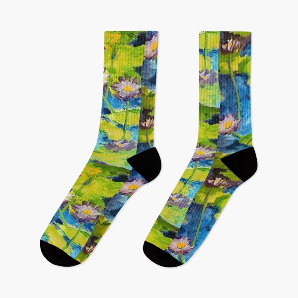 Item preview, Painted Water Lilies Abstract Expressionist designed and sold by helenannestudio.