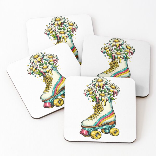 Item preview, Melting Daisy Retro Roller Skate designed and sold by VintageArto.