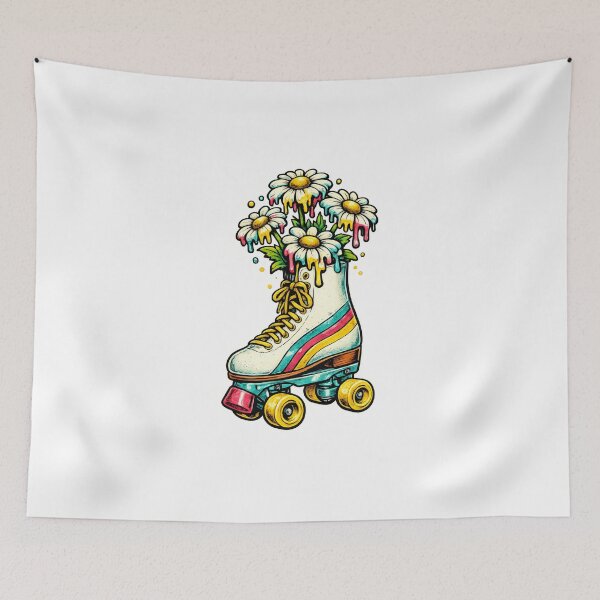 Item preview, Melting Daisy Retro Roller Skate designed and sold by VintageArto.