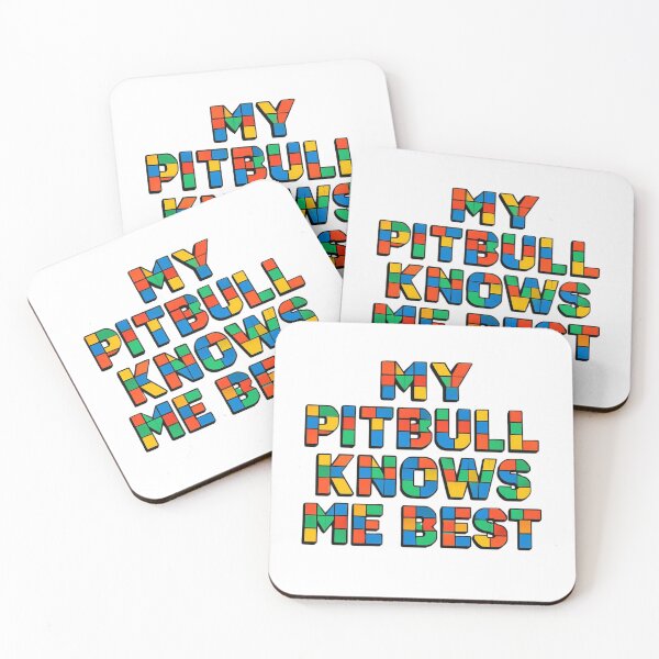 Item preview, My Pitbull Knows Me Best - Colorful Primary Block Lettering designed and sold by My Pitbull Place.